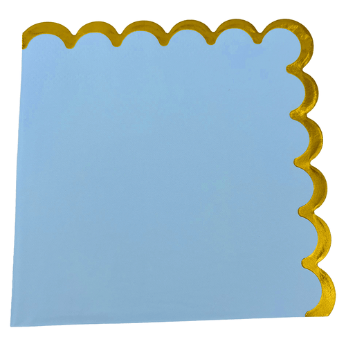 Servilleta Celeste Pastel 25 X 25 Cm 6 Unidades Big Party