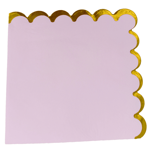 Servilleta Rosado Pastel 25 X 25 Cm 6 Unidades Big Party