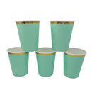 Vaso Papel Verde Pastel 210 Cc 6 Unidades Big Party