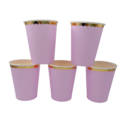 Vaso Papel Rosado Pastel 210 Cc 6 Unidades Big Party