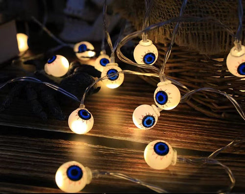Guirnalda Con Luz Ojos Halloween 1.5 Mts Big Party