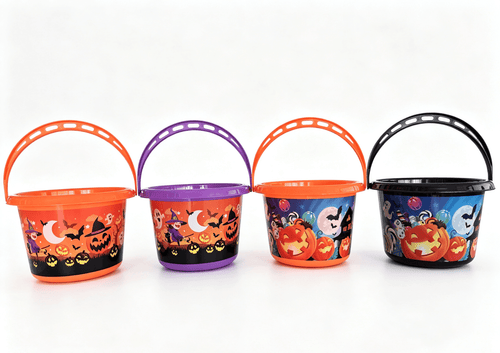 Balde Halloween Diseños 19 X 13 Cm Big Party