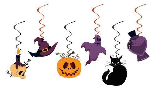 Set 6 Colgantes Figuras Halloween Big Party