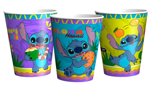 Set 6 Vasos Plasticos Stitch