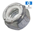 Tuerca Seguridad Nylon Unc 1/4" X 4 Unidades