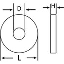 Golilla Plana Acero 1/8 " 5 Unidades