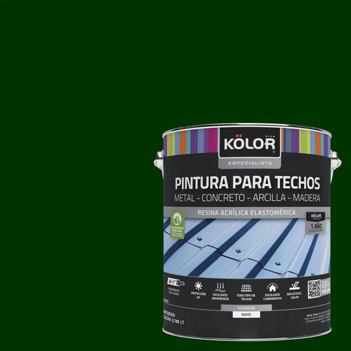 Pintura Para Techos Lata 1 Galon(Es) Verde