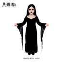 Traje Merlina Morticia Addams Talla 10-12 Fiestamania