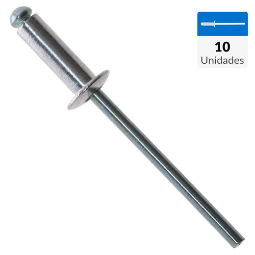 Remache Tipo Pop 4X12 Mm 10 Unidades