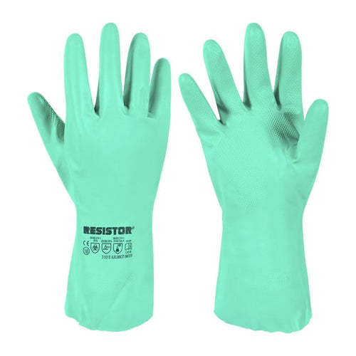 Guantes de Seg. Nitrilo Flocado Verde 9