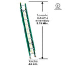 Escalera Fibra Vidrio Telescopica 5.19 Mts Cuprum