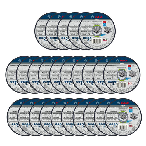 Pack De 25 Discos De Corte Std 4 1/2" 1 Mm Metal Inoxidable