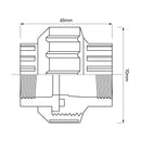 Union Americana Pvc-P Hi/Hi 1 1/4" 1U