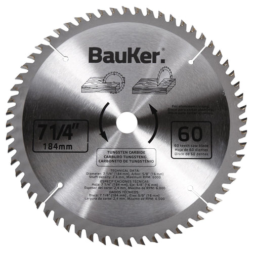 Hoja S.Circ 71/4 60Dte Bauker.