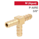 Tee Bronce P/Aire 3/8" 1U