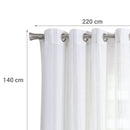 Cortina Velo Estampada 140X220 Cm Blanco