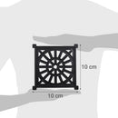 Rejilla Pileta Pvc Cuadrada 10Cm X 10Cm Negro 1U