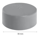 Tapa Pvc-S Cementar 40Mm Gris 1U