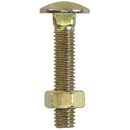 Perno Coche Con Tuerca 1/4 X 2 1/2 Zincado Amarillo 4Unid