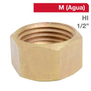 Tuerca Cola Bronce Hi 1/2" X 3/8" 1U