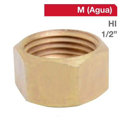Tuerca Cola Bronce Hi 1/2" X 3/8" 1U