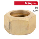 Tuerca Cola Bronce Hi 1/2" X 1/2" 1U