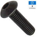 Perno Cabeza Boton M4 X 16 Mm C/Tuerca Pavonado Negro 3U