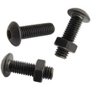 Perno Cabeza Boton M4 X 16 Mm C/Tuerca Pavonado Negro 3U