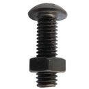 Perno Cabeza Boton M4 X 16 Mm C/Tuerca Pavonado Negro 3U