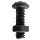 Perno Cabeza Boton M5 X 8 Mm C/Tuerca Pavonado Negro 2U