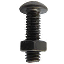 Perno Cabeza Boton M5 X 12 Mm C/Tuerca Pavonado Negro 2U