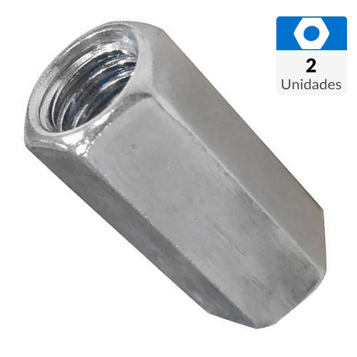 Tuerca Acople Unc 3/8 X 1 3/4 Zincado 2 Unid