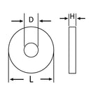 Golilla Plana Acero 4 Cm 4 Unidades