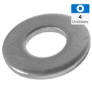 Golilla Plana Acero 6 Cm 4 Unidades