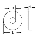 Golilla Plana Acero 6 Cm 4 Unidades