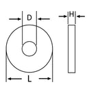 Golilla Plana Acero 5 Cm 4 Unidades