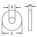 Golilla Plana Acero 8 Cm 2 Unidades