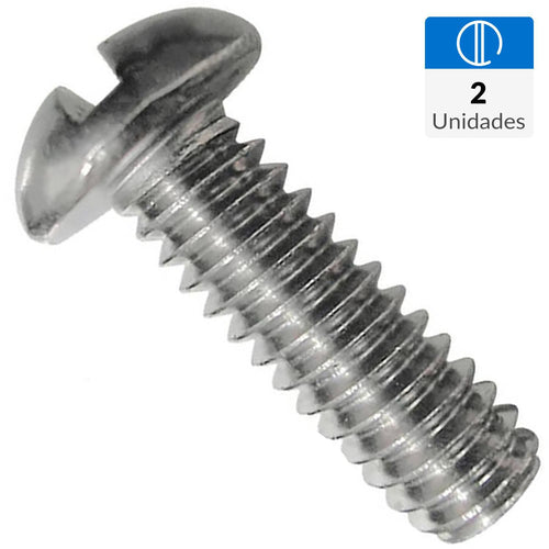 Perno Cabeza Redonda Acero Inoxidable Unc 1/4 X 1 1/2 2 Unid