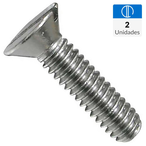 Perno Cabeza Plana Acero Inoxidable Unc 3/16 X 3/4 2 Unid