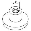Tuerca Cilindrica Con Cuello Ruleteado Acero Inoxidable M8 2 Und