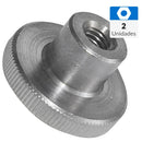Tuerca Cilindrica Con Cuello Ruleteado Acero Inoxidable M6 2 Unid