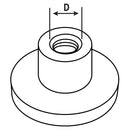 Tuerca Cilindrica Con Cuello Ruleteado Acero Inoxidable M6 2 Unid