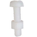 Perno Cabeza Pan Phillip De Nylon Con Tuerca M4 X 15 Mm 2 Unid