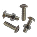 Perno Cabeza Boton Acero Inoxidable C/Tuerca M3 X 12 Mm 4 Unid