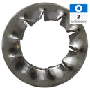 Golilla Estrella Acero Inoxidable 8 Mm 2 Unidades