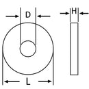 Golilla Plana Acero 3/16 " 2 Unidades