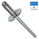 Remache Tipo Pop Aluminio M4,8X27Mm 5Un