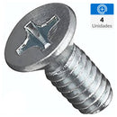 Perno Cabeza Plana Phillips 1/4 X 1" Zincado 4 Unid
