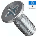 Perno Cabeza Plana Phillips 3/16 X 1" Zincado 4 Unid