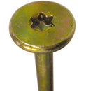 Perno Cabeza Moneda Ranura Tork 1/4 X 8" Zinc. Amarillo 4 Unid